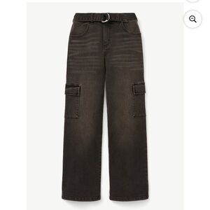 Justice Black Wide Leg Jeans